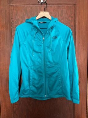 The North Face Women's Teal Zip Hoodie Jacket